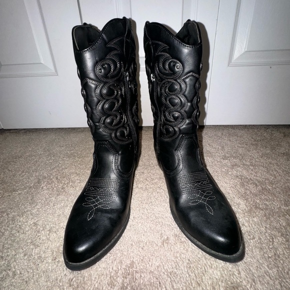 Cat & Jack Black Cowboy Boots - Picture 2 of 5